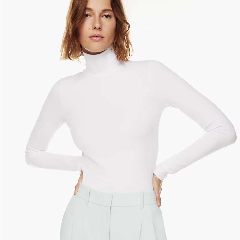 Aritzia - Babaton - White Turtleneck Bodysuit